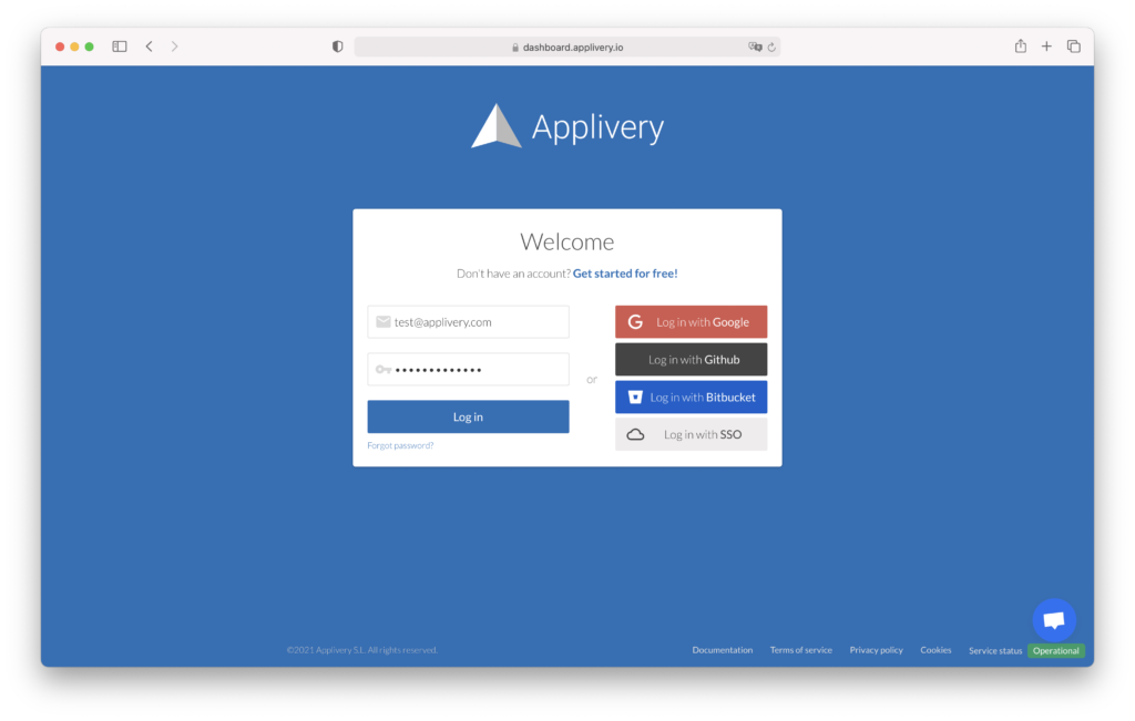 dashboard-login | Applivery