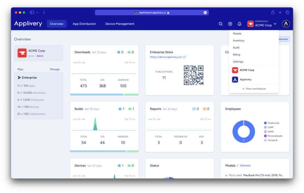 workspaces | Applivery workspaces