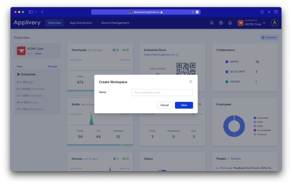 create-workspace | Applivery create-workspace