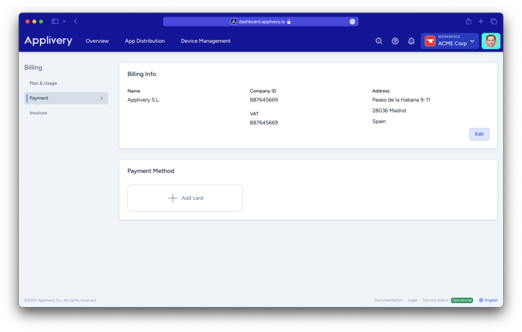 payment | Applivery payment