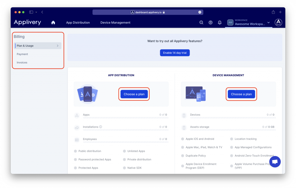 billing | Applivery | Applivery