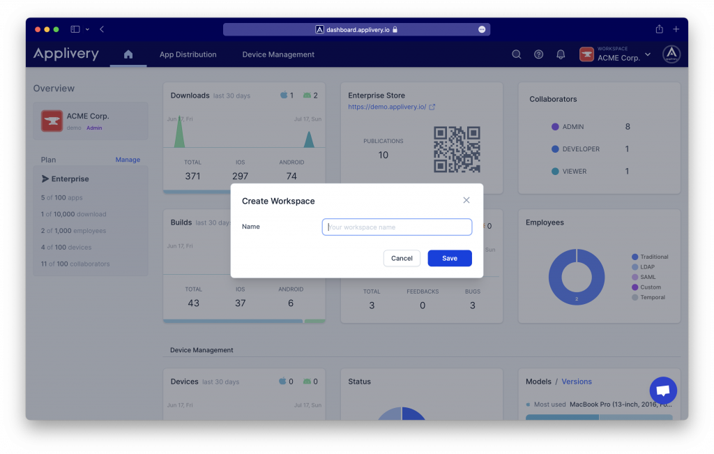 new-workspace | Applivery | Applivery