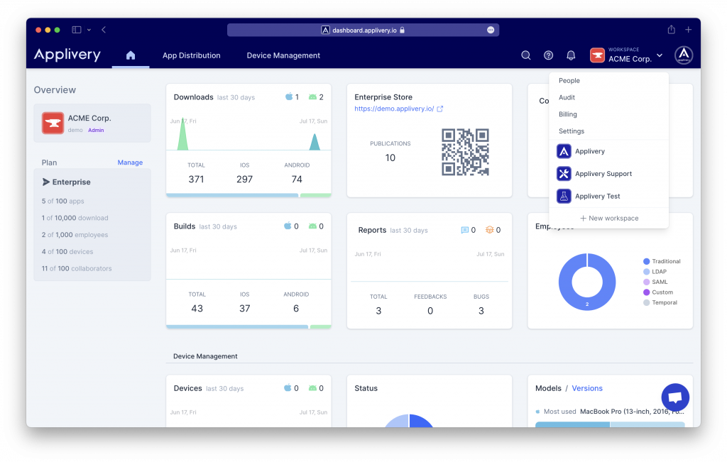 workspaces | Applivery | Applivery