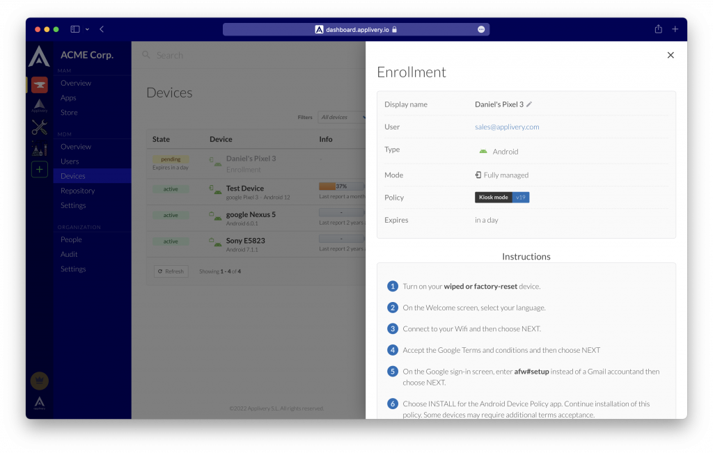 enrollment | Applivery | Applivery