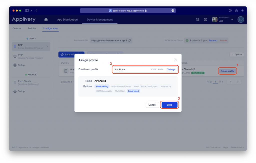 applivery-dep-assign | Applivery | Applivery