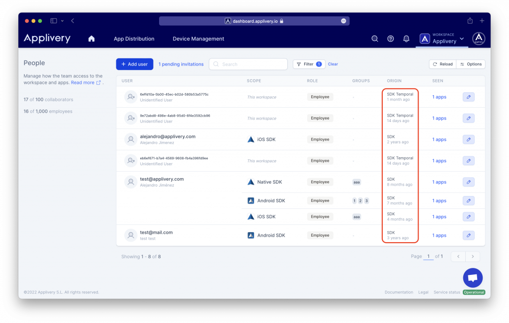 sdk-users | Applivery | Applivery