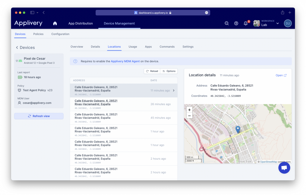 agent-geolocation | Applivery | Applivery
