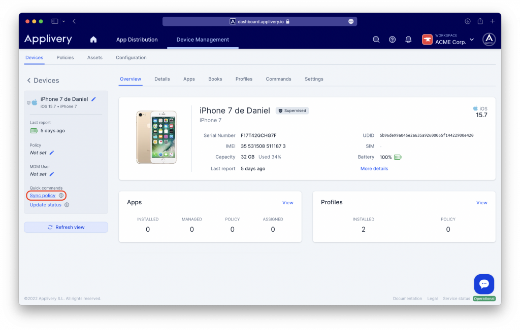 sync-policy-1 | Applivery | Applivery