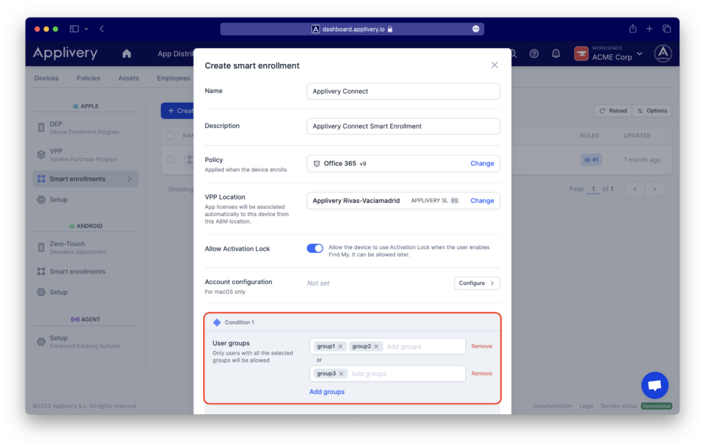 002-smart-enrollment-ios | Applivery | Applivery