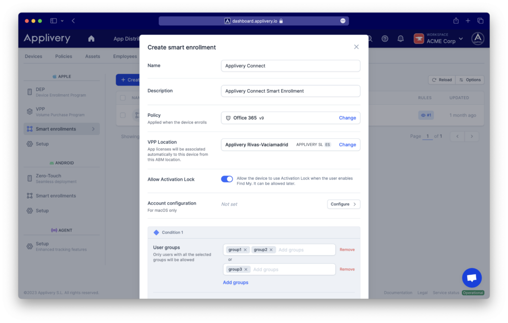 002-smart-enrollment-ios | Applivery | Applivery