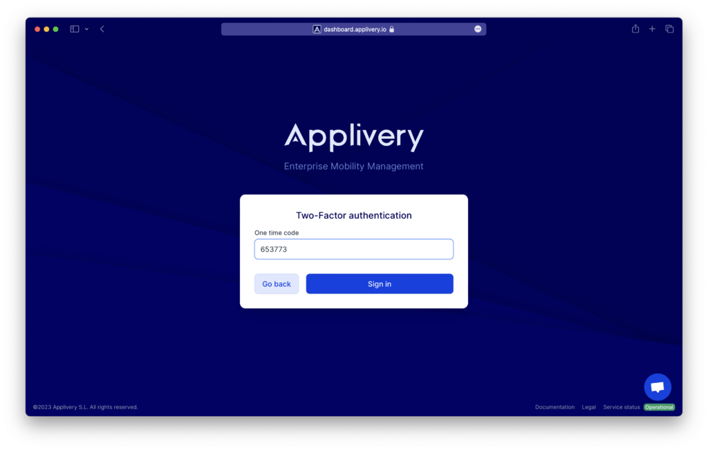 2fa-005 | Applivery | Applivery