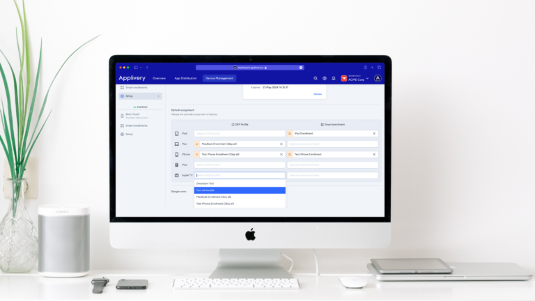 Adm Default Config for DEP Profiles and Enrollment templates
