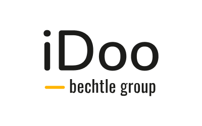 iDoo by Bechtle Group logo with a yellow dash under the text
