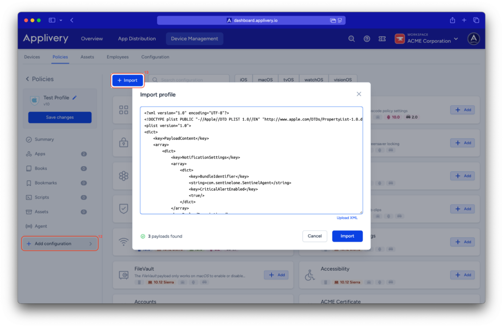 sentinel-xml | Applivery sentinel-xml
