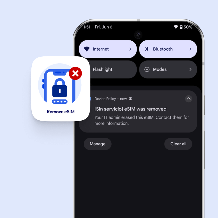 Android eSIM deprovisioning