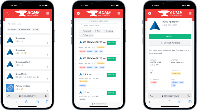 enterprise-store 1 | Applivery Dedicated View for Build Sharing Enterprise Store