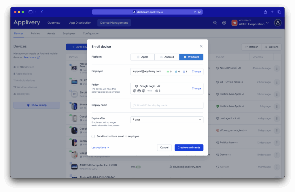 windows-enrollment-form | Applivery windows-enrollment-form