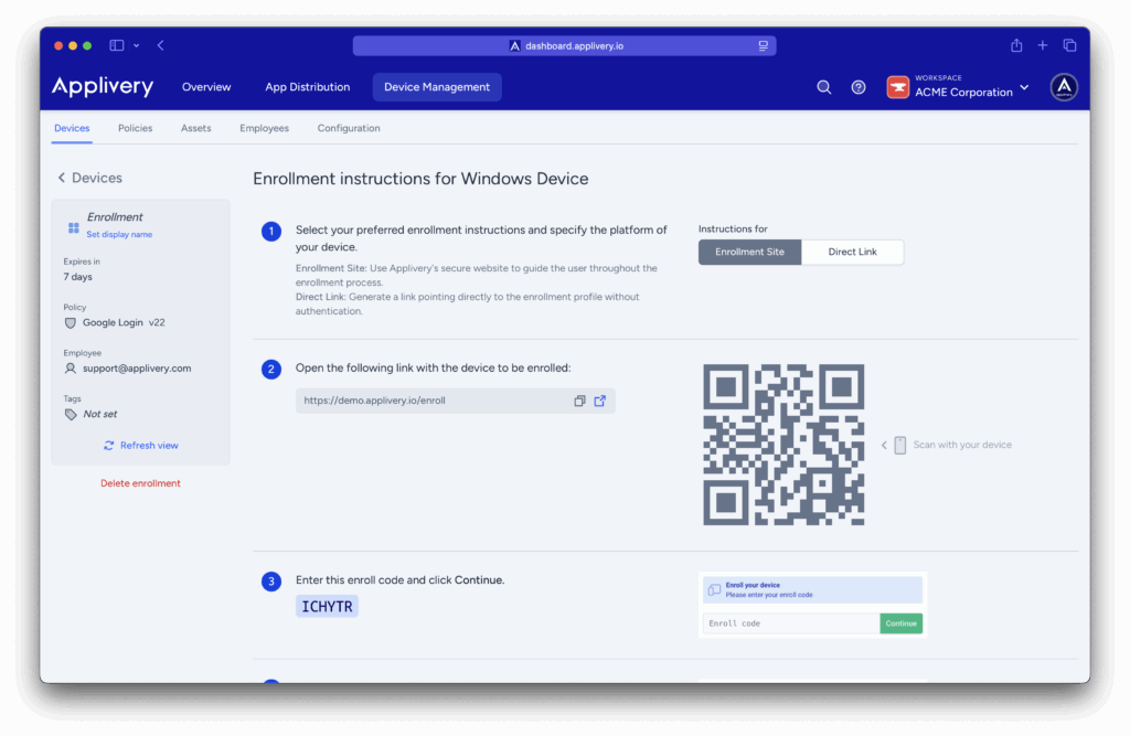 windows-enrollment-instructions | Applivery windows-enrollment-instructions