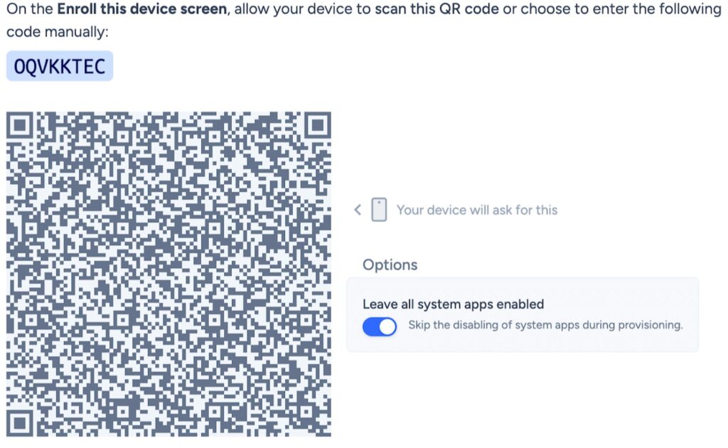 Android Smart Enrollment Update