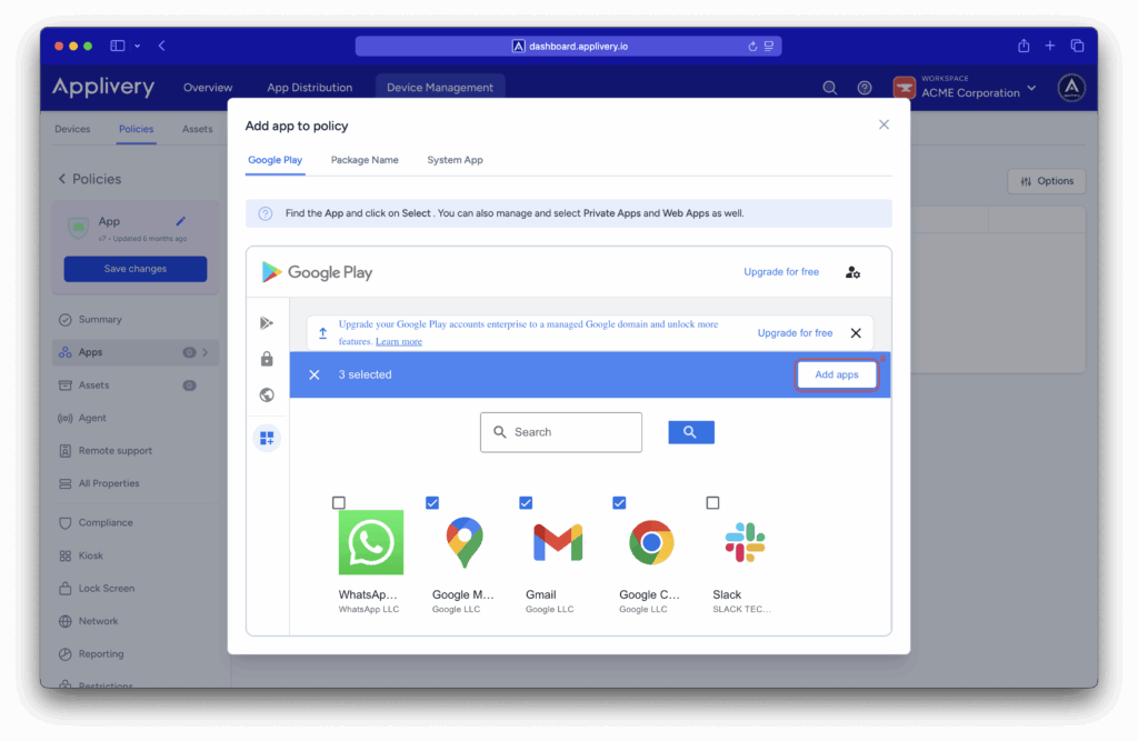 add-apps-layout-iframe | Applivery