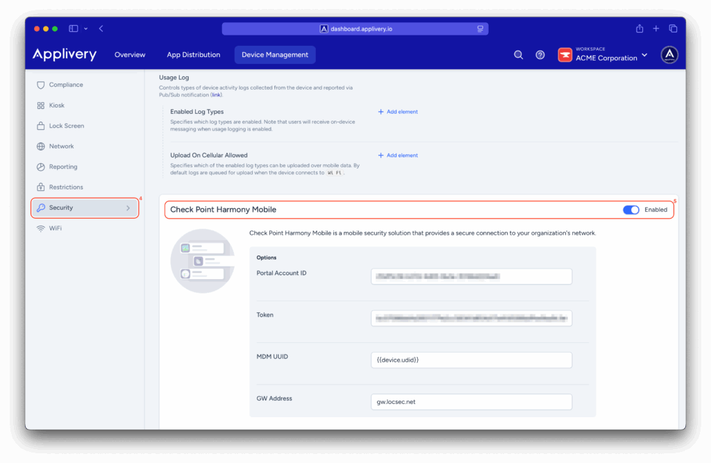 enable-checkpoint-harmony-mobile-android | Applivery enable-checkpoint-harmony-mobile-android