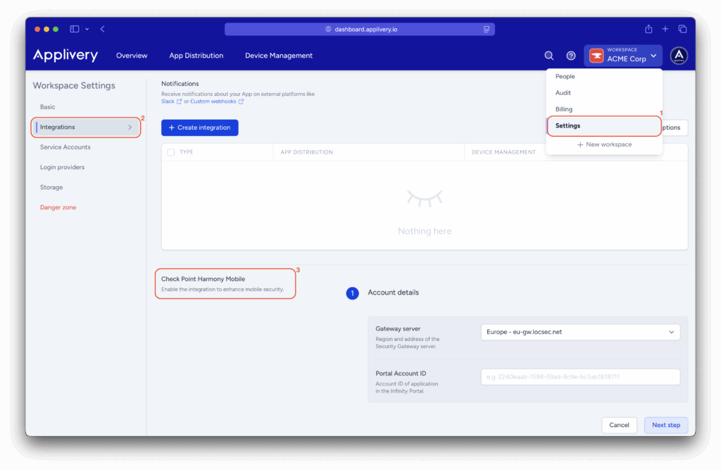 dashboard-harmony | Applivery dashboard-harmony