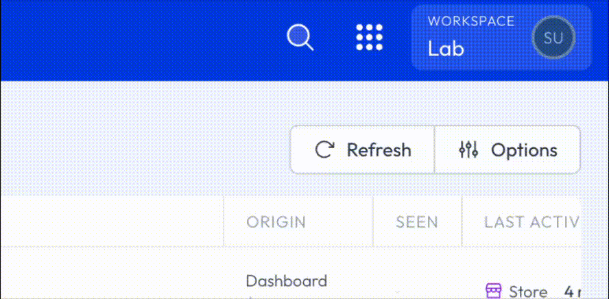 Product selector of the new Applivery dashboard 2026