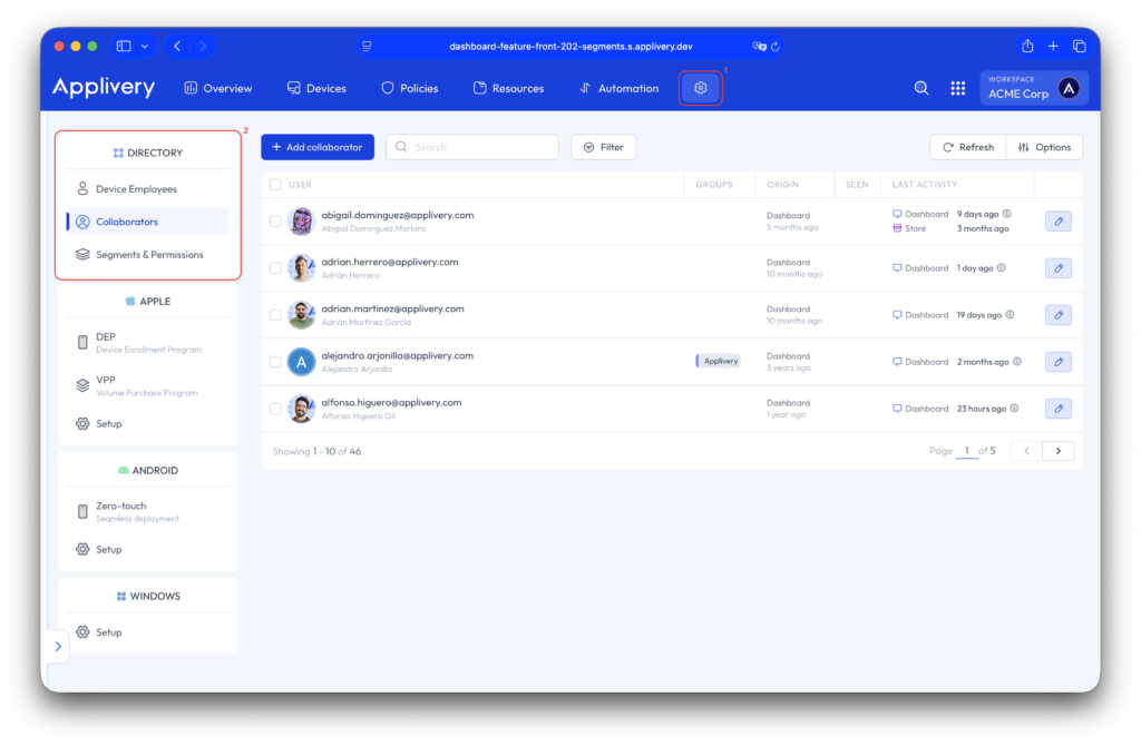 add user device management