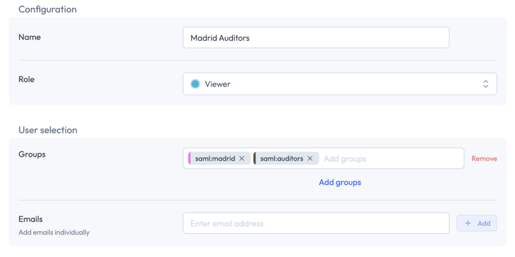 Segment configurations