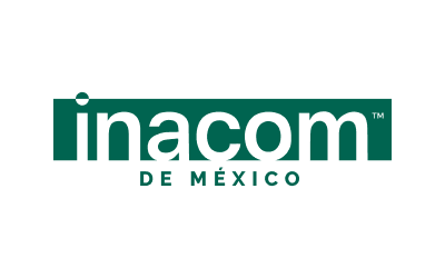 Inacom de México corporate logo in teal with lowercase 'inacom' and 'DE MÉXICO' beneath.