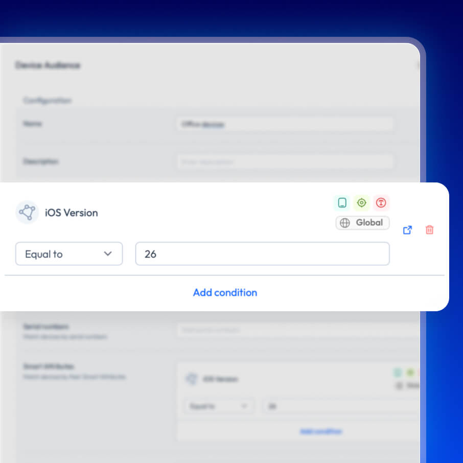 Smart Attributes used to build dynamic Device Audiences in Applivery.