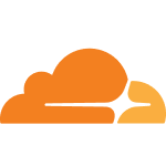 Orange cloud icon with a white highlight suggesting a cloud service or storage symbol.