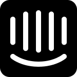 Solid black square used as a placeholder image in the layout