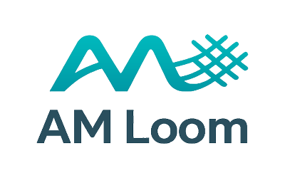 AM Loom logo: teal stylized 'AM' with a woven tail and the word 'AM Loom' beneath.